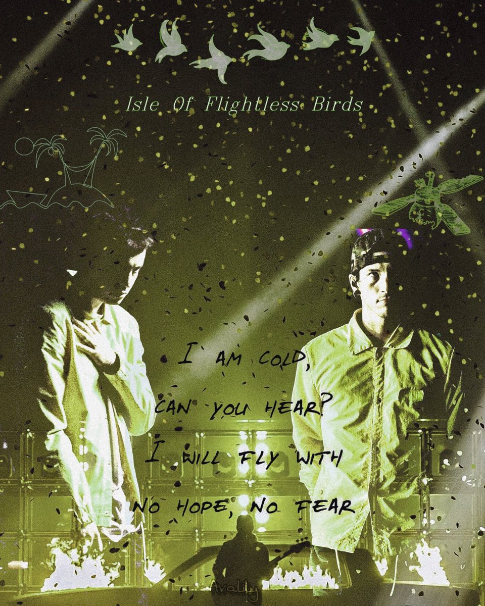grapefantava's tweet photo. Isle of Flightless Birds🦢
Requested
@twentyonepilots @tylerrjoseph @joshuadun @ReelBearMedia @cliqueart8 @skeletonclique @jennaajoseph @DebbyRyan #isleofflightlessbirds #IOFB #CliqueArt #cliqueart #tøp #Selftitled
Photos - @BradHeaton https://t.co/3iu1qj4mXC