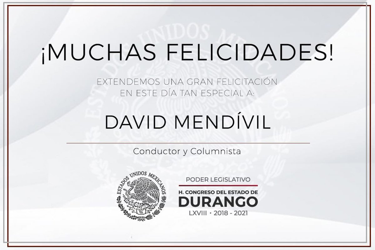 Le enviamos una felicitación a @davidmendivilg por su cumpleaños, le deseamos que tenga un día lleno de buenos momentos al lado de sus familiares y amigos.