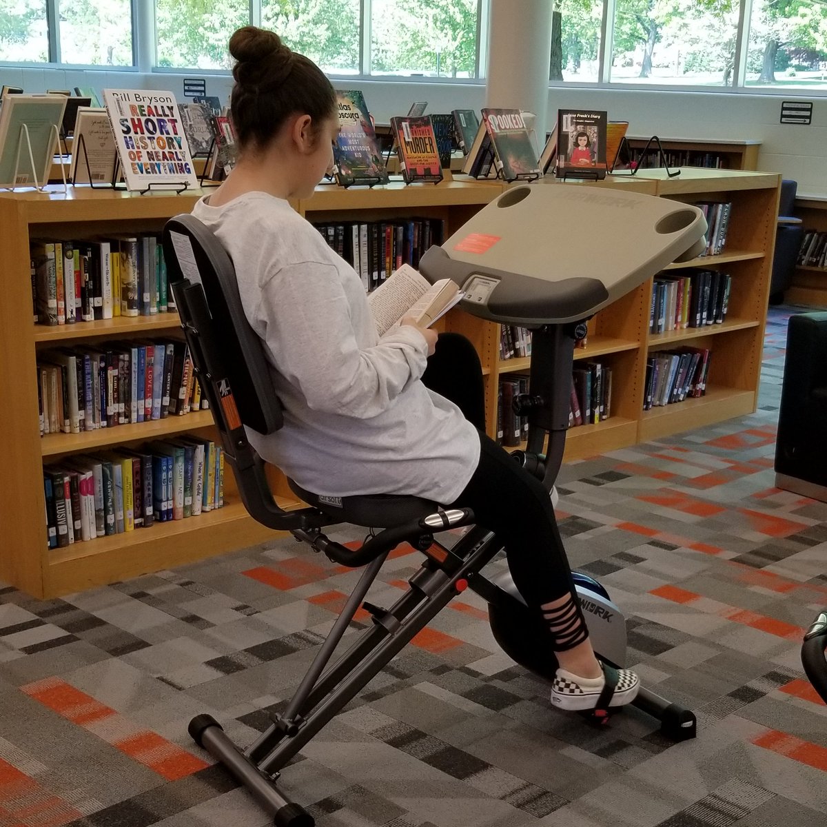 UnamiLibrary's tweet image. Extremely excited to add two #readandride bikes to our library!  Students loved them- all positive (&amp;amp; some funny) reviews.  Can't wait to get more kids using them! Thanks @chad_watters for supporting Read, Write &amp;amp; Ride! #cbinnovate #exercisebrain&amp;amp;body