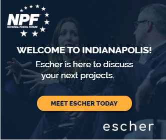 escher_group's tweet image. Have a project you&apos;d like to discuss? Escher is in Indianapolis for the 2019 National Postal Forum. Drop by booth #716 or schedule a meeting with our postal experts now #LetsTalkPosts: lnkd.in/ex6Kcer

#customerengagement #transformingposts #escher #NPF