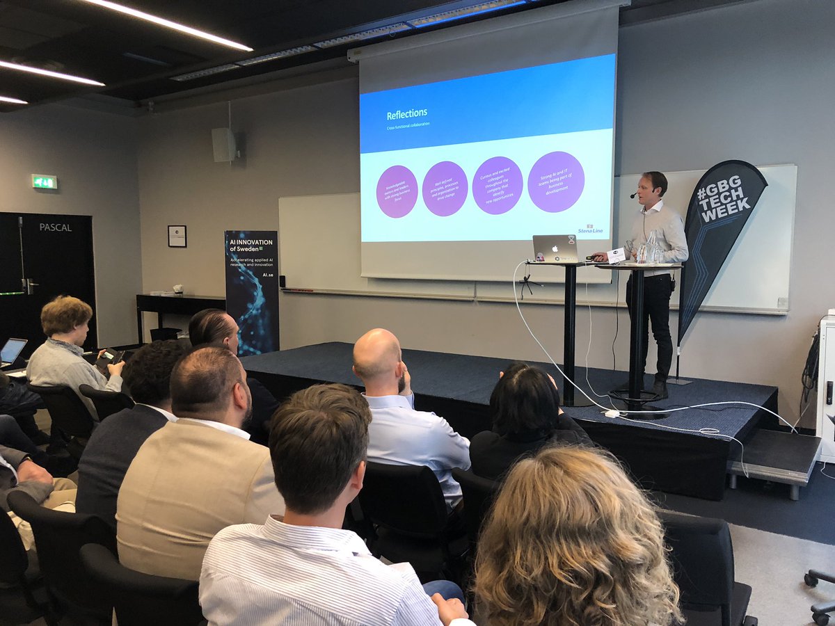 peterkurzwelly's tweet photo. Happy to host today’s Lindholmen Applied AI - talking about AI beyond the Hype and what companies/organizations do to create value using AI.
Getting inspired by the work of @RymdstyrelsenSE, @AstraZenecaSE, @essity, @cgisverige, @StenaLine, @RISEsweden
#gbgtechweek @AISweden https://t.co/KDOg83Xyf3