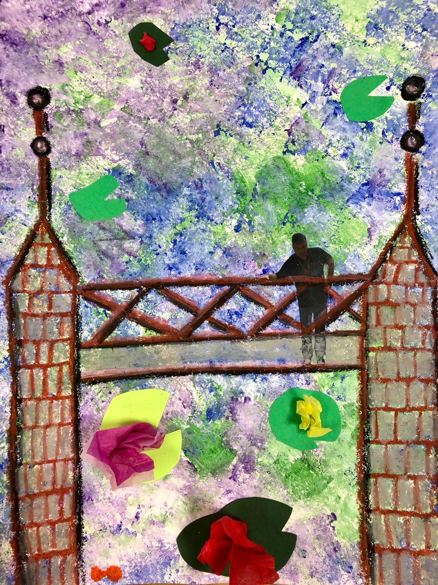 mrsallisonelder's tweet image. Did our admin take a quick trip to Giverny?  Thanks for being such great sports!  #secondgradeart @ArtsFCS @dr_cheatham @principalwebb