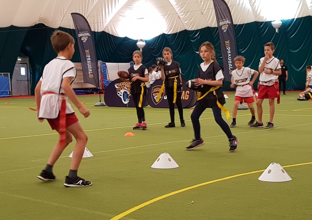 JagTag: Primary Schools
2nd year <a href="/PrioryPEdept/">Priory PE & Dance</a> (Dorking) to host over 70 KS2 pupils from local  schools,(<a href="/StPaulsSchool/">St Paul's School</a>/<a href="/CorderoyPowell/">Powell Corderoy</a>/ <a href="/TillingbSOS/">Tillingbourne PTA</a>) The coaches ran young people through the skills of throwing, catching, tag belt tackling &amp; evasion. 
#JagTag #JITC #JagsUK