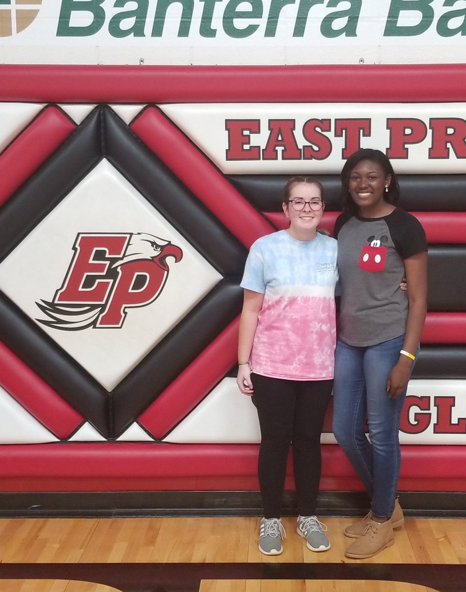 cjgrish02's tweet photo. Congratulations to the 2019-2020 Marching Eagle Band Drum Majors, Alicia Backfisch and Tyra Williams. #flylikeanEPeagle https://t.co/zPnWgpRSiT