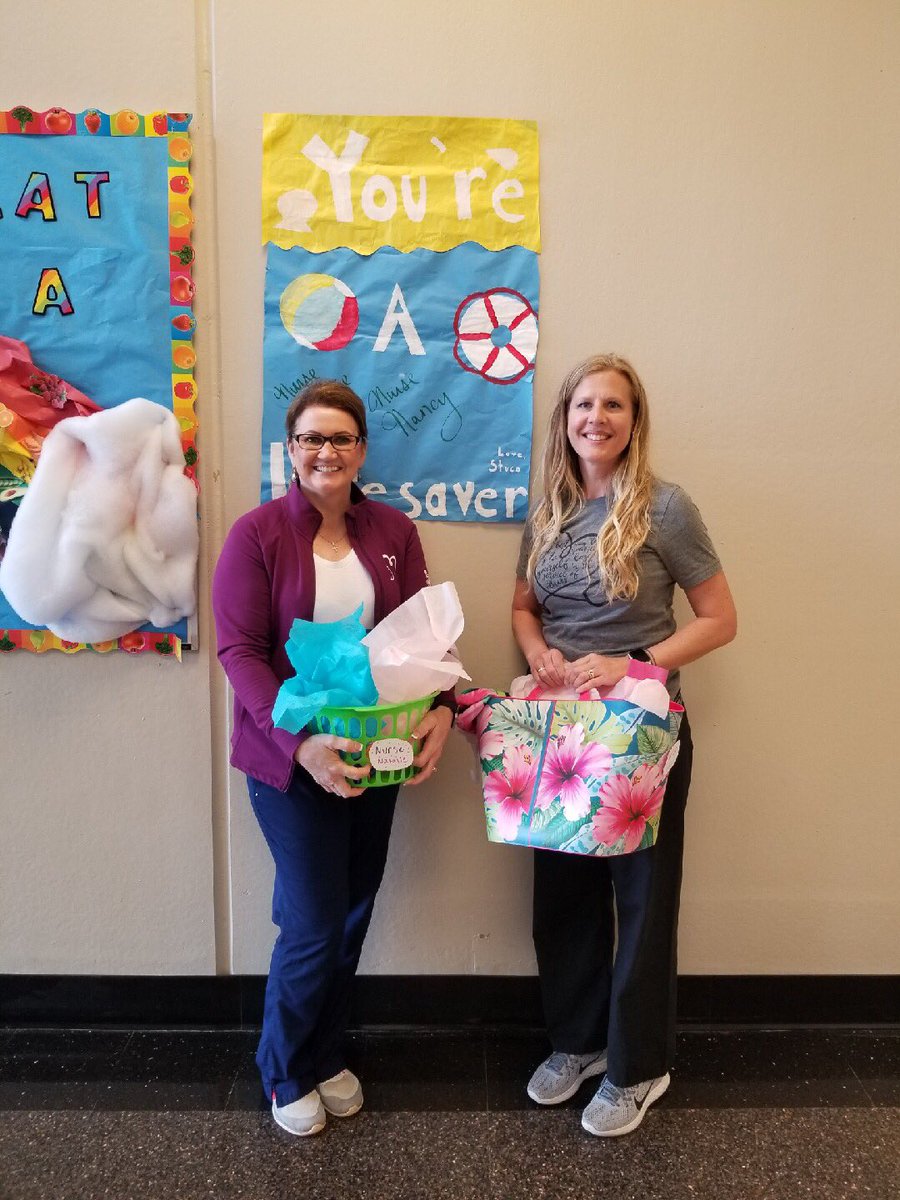RepMOHS's tweet photo. Today RHS Student Council recognized Natalie Botkin and Nancy Leonard on National School Nurse Appreciation Day. We thank them for all of their hard work with students, staff, and families! https://t.co/QUQ5VoVpxd
