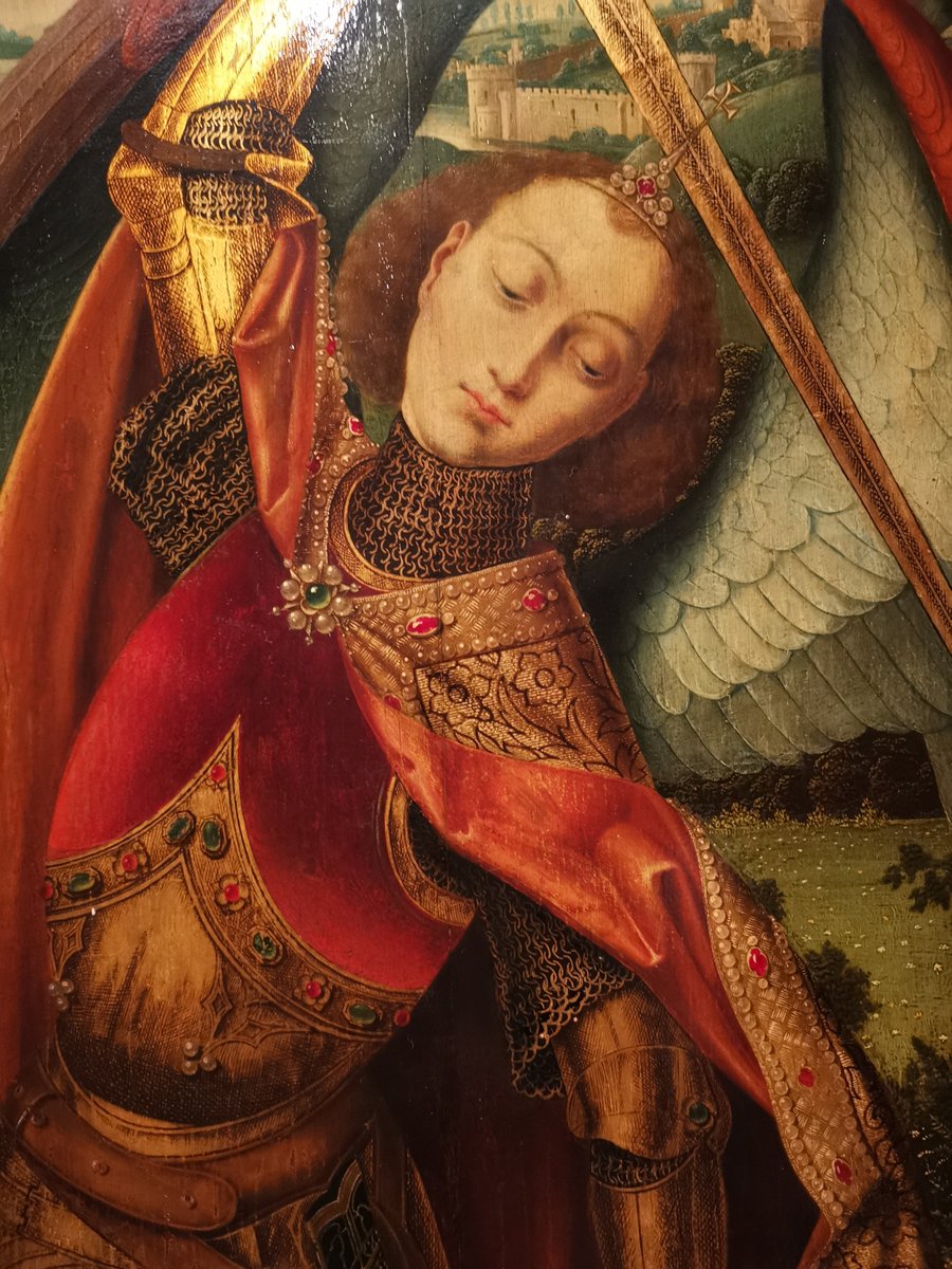 Hiroko Miyamoto Twitter પર 大天使聖ミカエルの悪魔祓い 中世時代の絵画のように美しく描かれています 15世紀スペイン人画家ベルメッホの作品に影響され ベルギー人画家ジェフ ファン デル ヴェーケンが19年に描いたもの ベルメッホは フランドル派 絵画に