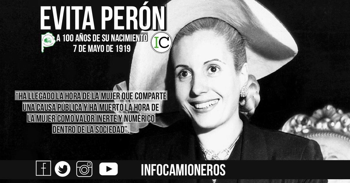 📌 #Evita100Años #LosToldos 
#EvaPeron ''Ha llegado la hora de la mujer que comparte una causa pública y ha muerto la hora de la mujer como valor inerte y numérico dentro de la sociedad'.