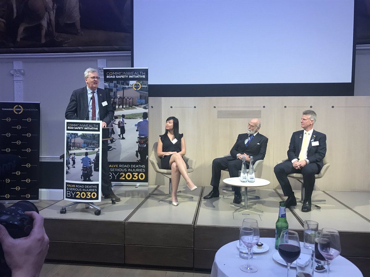 RTSProAcademy's tweet photo. Good launch of Commonwealth Road Safety Initiative #CRSI @TowardsZeroFdn with HRH Prince Michael of Kent. Target to reduce deaths on our roads by 50% by 2030. How will you show Leadership on Road Safety in your community, workplace,home or at school? @theRSAorg @RajniGandhi2102 https://t.co/GijWhmdQzo