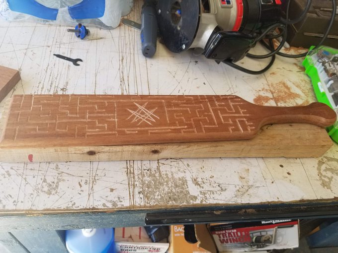 A very sweet subby is building a custom paddle for me! Check it out when you see me at @DomConLA @mistressellen<a href="/tag/bdsm"class="tags"><span>#bdsm</span></a><a href="/tag/fetish"class="tags"><span>#fetish</span></a><a href="/tag/kink"class="tags"><span>#kink</span></a><a href="/tag/paddle"class="tags"><span>#paddle</span></a><a href="/tag/impactplay"class="tags"><span>#impactplay</span></a><a href="/tag/sand"class="tags"><span>#sand</span></a>