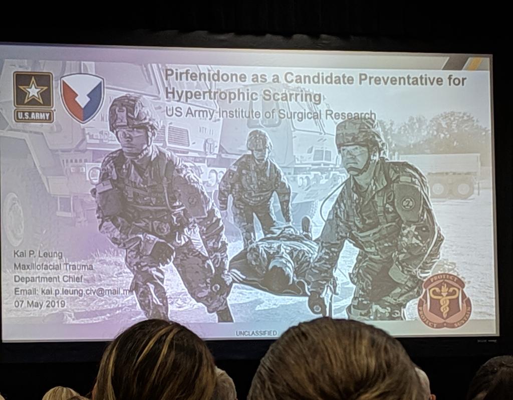 Brilliant talks this morning discussing the increasing need for point of injury care and the promising new delvelopments which may reduce scarring following burn injury. <a href="/WoundHealingWHF/">WHF</a> #WoundHeal19