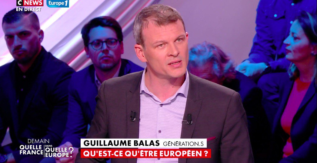 LesJeunesG's tweet photo. Je suis fier d’être sur une liste qui a écrit un programme européen avec des partenaires partout en Europe. Ca sert à quoi d’aller à une élection européenne avec un programme que l’on a écrit seul dans son coin ? @BalasGuillaume sur #CNEWS #VivelEuropeLibre https://t.co/OU3pFVbanc