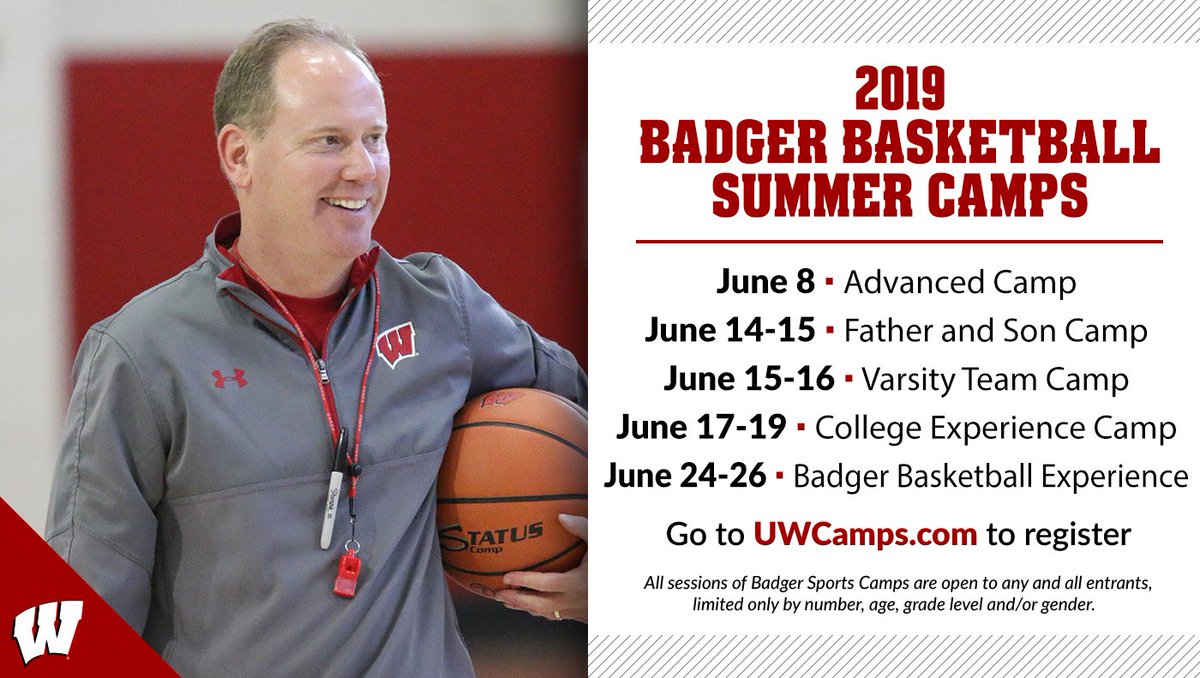BadgerMBB's tweet image. Badger Basketball Summer Camps are just one month away!

Make plans to hang with the Badgers, have some fun and learn more about the game of basketball

🏀👉 uwcamps.com/boysbasketball