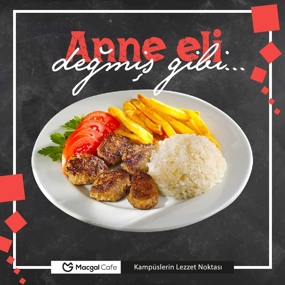 MacgalCafe's tweet photo. Anne eli değmiş kadar lezzetli köfte-pilav-patates kızartması🍛
#macgalcafe #cafe #kampüs #uü #itü #ytü #nkü #köftemenü #köfte https://t.co/le1194w3Lr