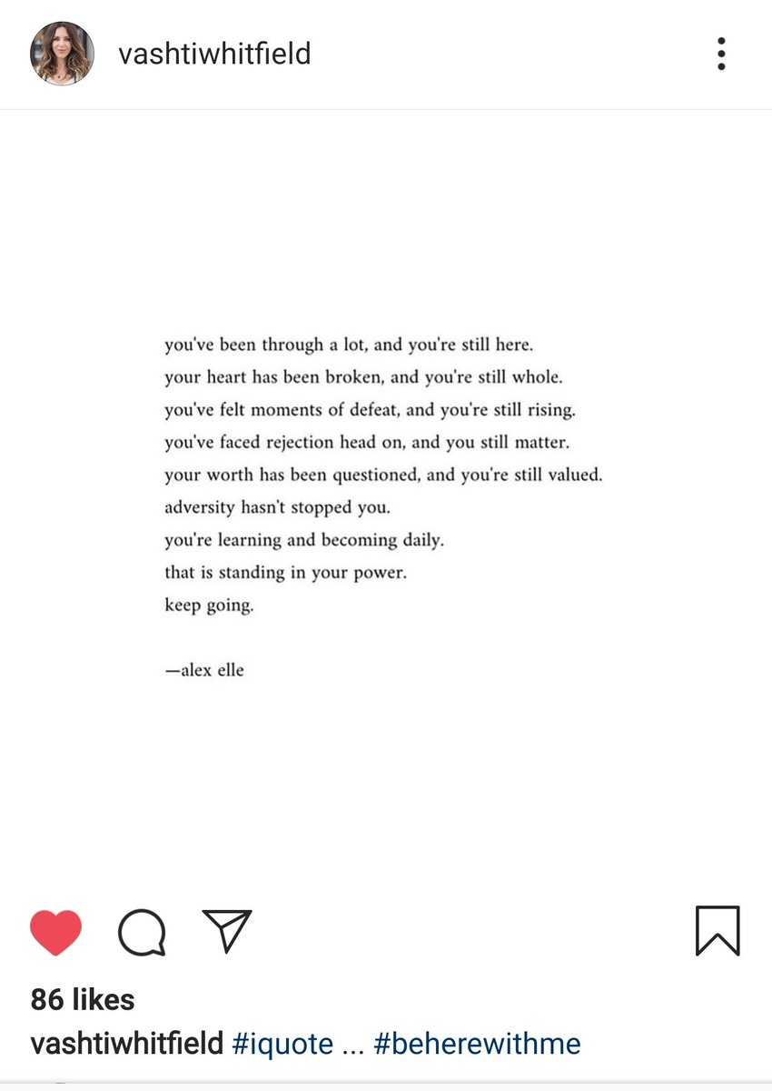 BockPhoto's tweet image. A reminder of one's own strength from one of my favorites. Vashti Whitfield (@maybemcqueen)'s Instagram posts are frequently apropos for what is in my head. #beherenow #nothingbut❤