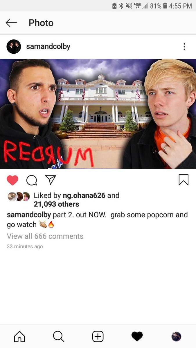 SchneckTaylor's tweet photo. i find it rly creepy that as soon as i go on insta and to @SamandColby post theres 666 coments🤔
@SamandColby @SamGolbach @ColbyBrock https://t.co/ZwZ0IKvUde