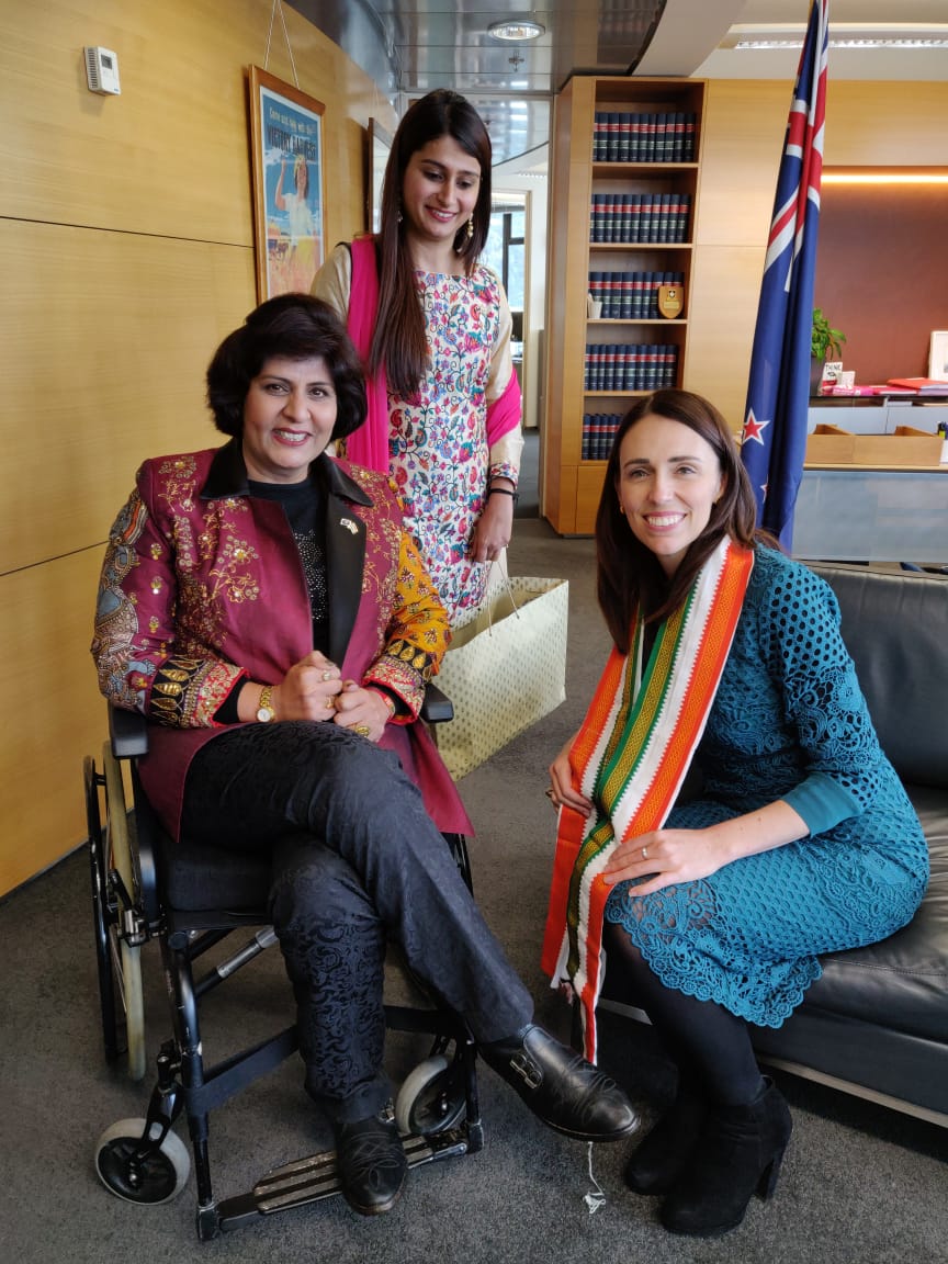 DeepaAthlete's tweet photo. Honoured to meet Prime Minister of #NewZealand @jacindaardern &amp; be conferred the Sir Edmund Hillary PM's Fellowship 2019. New Zealand's commitment to #inclusion &amp; #diversity as reflected in her empathetic leadership, resonates deeply with my work in India &amp; around the world! https://t.co/ChcseM0J7s