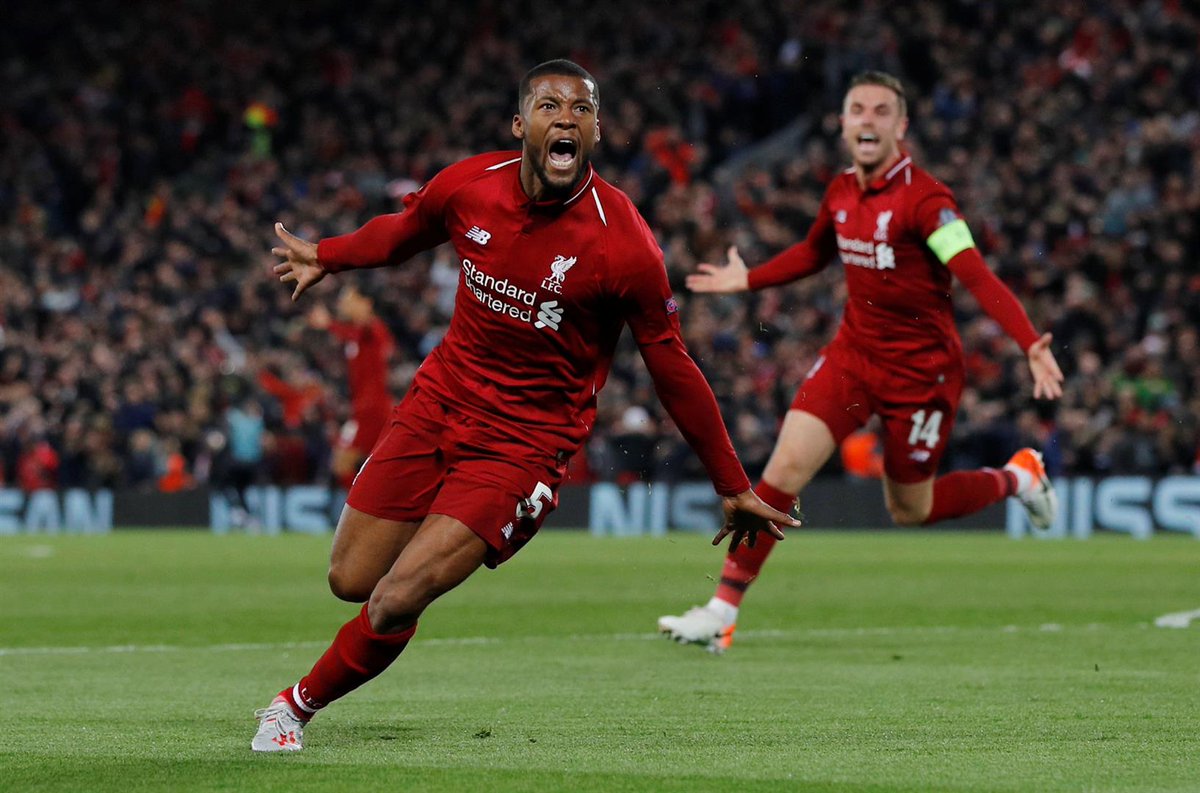 SiaranBolaLivee's tweet photo. FT #UCL Semifinal Leg2
Liverpool 4-0 Barcelona (Origi 7', 79', Wijnaldum 54', 56')
Agg (4-3) 

LIVERPOOL LOLOS FINAL https://t.co/s51zi5PxWU
