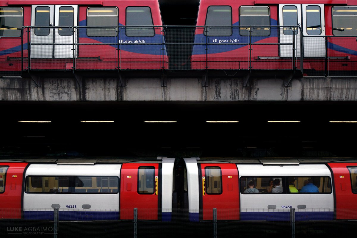 LONDON UNDERGROUND SYMMETRY PHOTO / 32CANNING TOWNUnderground, Overground… View of the DLR on top of the London Underground  http://instagram.com/tubemapper   http://shop.tubemapper.com/Symmetry-on-the-Underground Photography thread of my symmetrical encounters on the London UndergroundTHREAD