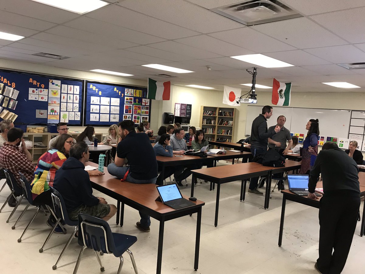 coreyhaley's tweet image. #learningsprint Check-in at Graminia. Our teachers supporting each other to increase their impact on learning. #ataagile #ulead19 #psd70