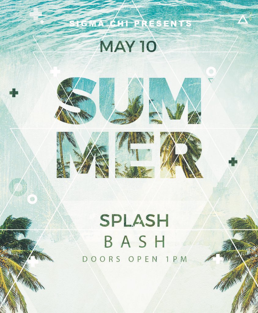 Greeks, join us this Friday for our 3rd Annual Splash Bash!!🌊🌴Let’s finish the semester off with a bang💥Doors open at 1PM☀️