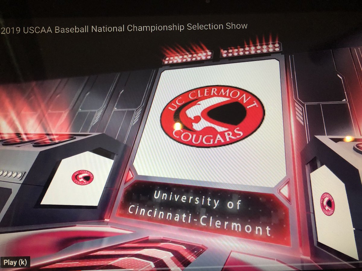 UCCVBall's tweet photo. Congratulations @UCC_Baseball for earning the #2 seed in The Small College World Series! Time to bring home another National Championship gentlemen! Best of luck next week! #CougarPride https://t.co/mnOPrrRhtE