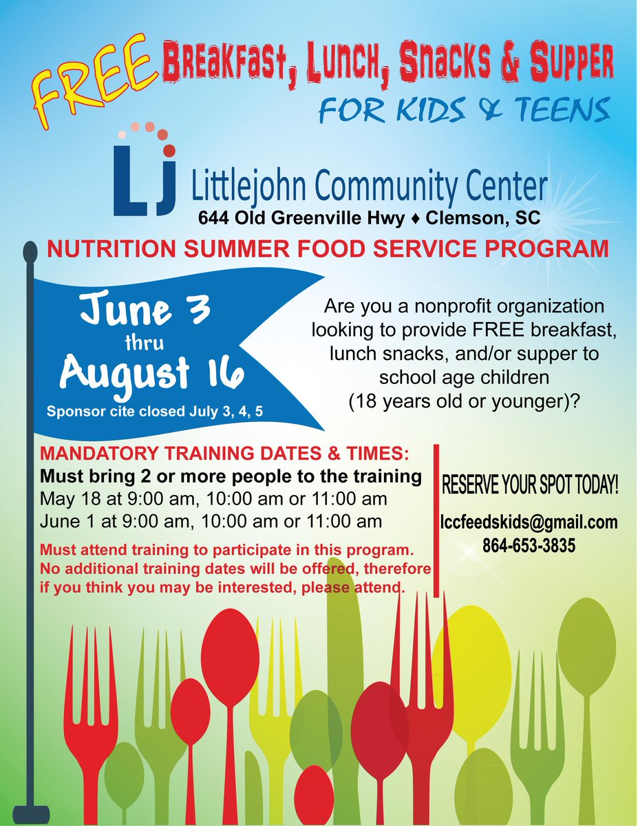 Sign your group us to receive free meals this summer! Click the link below to complete the application form. Yes, it's that easy! Help spread the word by sharing this post! forms.gle/WQej4SQxqP3jvP…