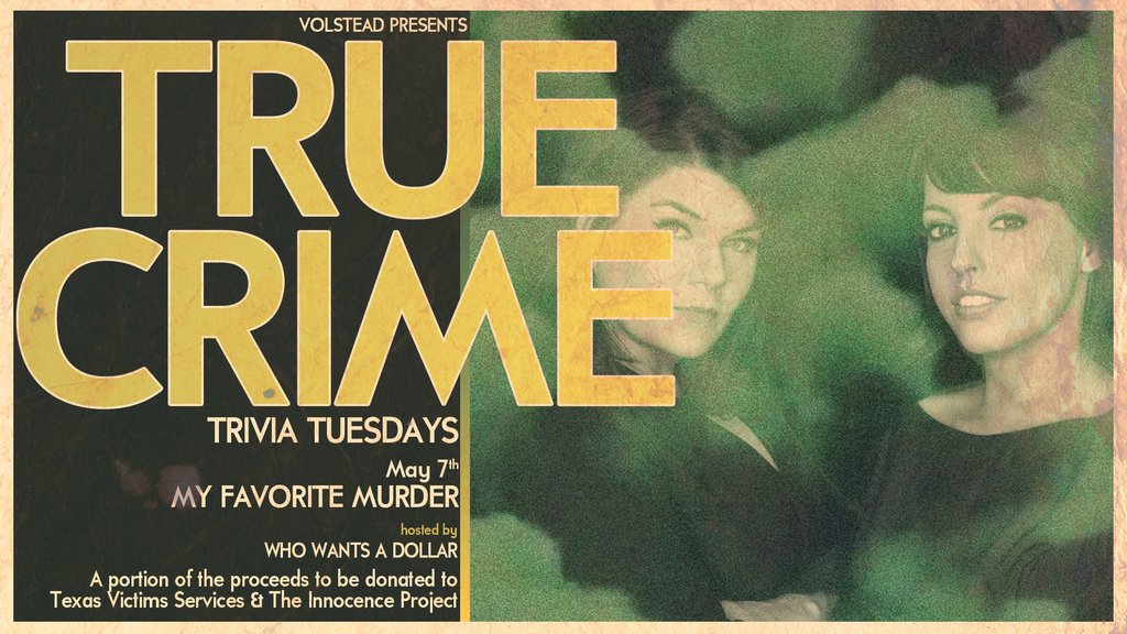 Join us today at The Volstead for True Crime Trivia Tuesday!! This week: My Favorite Murder. Doors at 6, Trvia kicks off at 7, Happy Hour till 8!
•
•
•
•
#truecrime #truecrimetuesday #truecrimetriviatuesday #pubtrivia #happyhour #thevolstead #volsteadlounge #whowantsadollar