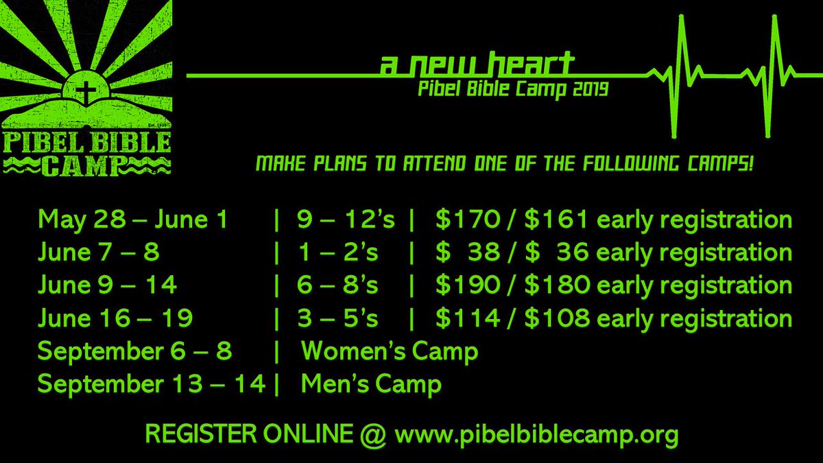 Camp is FAST approaching!  Get registered before May 13 to get in on the early bird discounts!