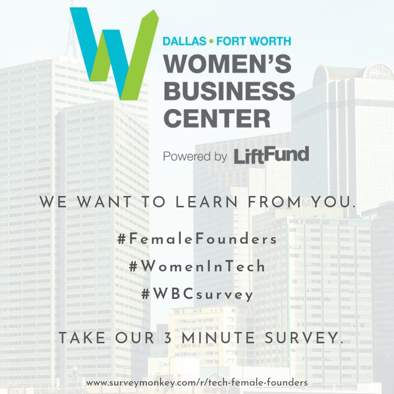 WomensTechCo's tweet photo. Support our friends over at the @LiftFundUS DFW Women’s Business Center. They’re doing #marketresearch to better understand the experiences and needs of technology #FemaleFounders.
https://t.co/mRp14qdzVn #womenintech #womeninbusiness https://t.co/ghQ7GDMGbF