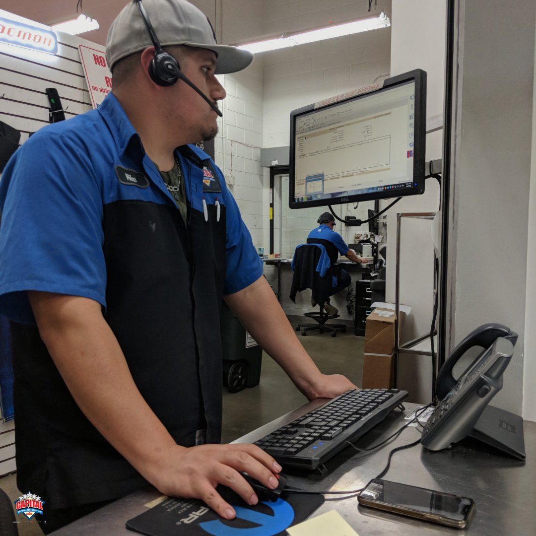 It's early in the week, which means there are a lot of task that need to be done! We caught Mike in the middle of a phone call assisting part needs for our customers!
#capitalcjd #may #workday #business #employees #family #anniversary #community #busy #work #garner #dodge #ram