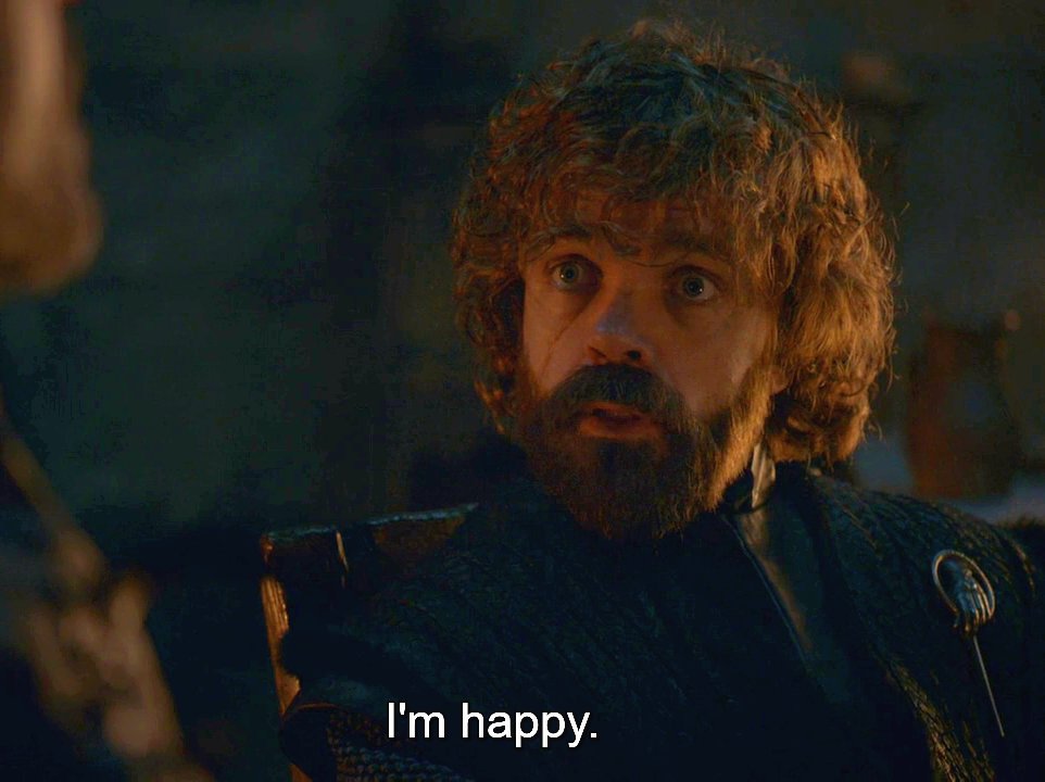  JAIME & BRIENNE Happy moments in episode 8x04A THREAD.PART 20.J: "Say something snide." T: "I'm happy. I'm happy that you're happy." J: *knows his brother so well, waiting for a comment*PS:  #Tyrion  #GameOfThrones #JaimeLannister #BrienneOfTarth