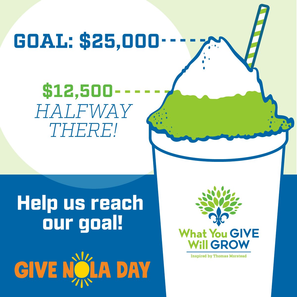 HALFWAY THERE!!! 🎉😀
Over $12,500. Wow, we really love y'all. 
But we're not done yet - please keep spreading the word!