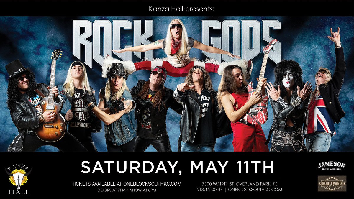 THIS Saturday!! The Rock Gods LIVE in #KanzaHall! Snag your tickets before they're gone!