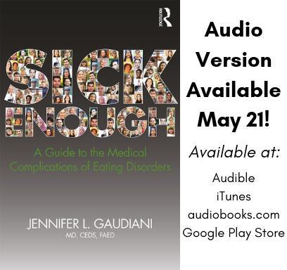 gaudianiclinic's tweet photo. We're so excited to share the release date (May 21!) of Dr. Gaudiani's #audio version of her #book, #SickEnough!
Pre-order on #Amazon today: https://t.co/ioLOyBh2Fy
#eatingdisorder #HAES #eatingdisordereducation https://t.co/88GgjXJEy1