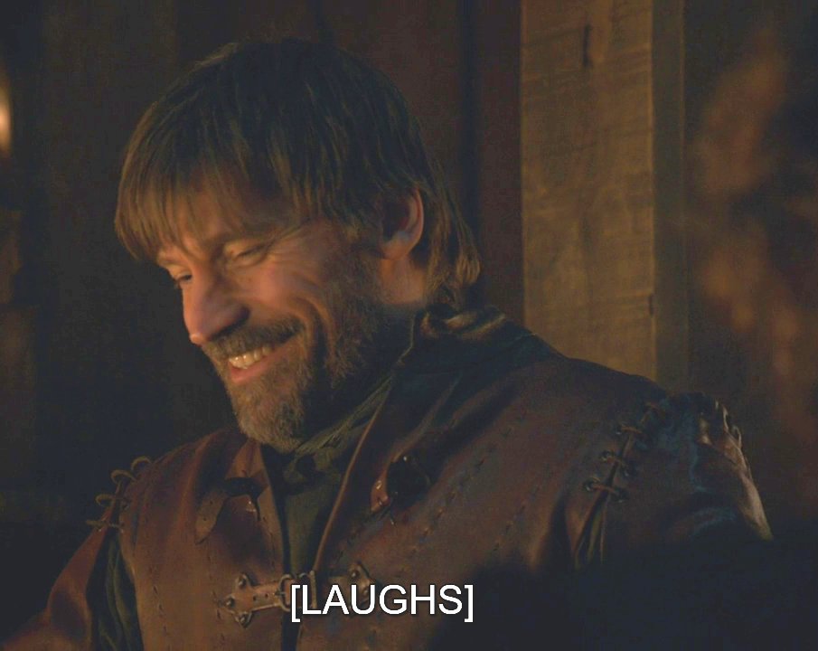  JAIME & BRIENNE Happy moments in episode 8x04A THREAD.PART 21.T: "I'm happy that you'll finally have to climb for it" J: *laughs*T: "Do you know how long I've waited to tell tall-person jokes?" JAIME IS SO HAPPY.  #GameOfThrones #JaimeLannister #BrienneOfTarth