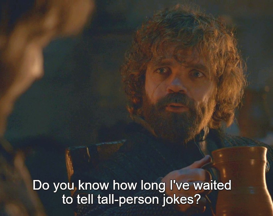  JAIME & BRIENNE Happy moments in episode 8x04A THREAD.PART 21.T: "I'm happy that you'll finally have to climb for it" J: *laughs*T: "Do you know how long I've waited to tell tall-person jokes?" JAIME IS SO HAPPY.  #GameOfThrones #JaimeLannister #BrienneOfTarth