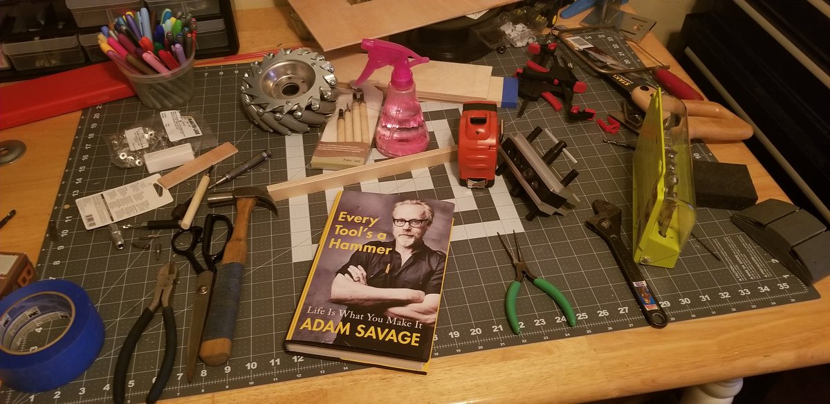 Gonzoneer's tweet image. Just got this today and just like every other new tool i get:

I&apos;ll make room, dedicate a spot for it on my bench, and put it to use when the opportunity strikes best.

Looking forward to the book @donttrythis! #EveryToolsaHammer