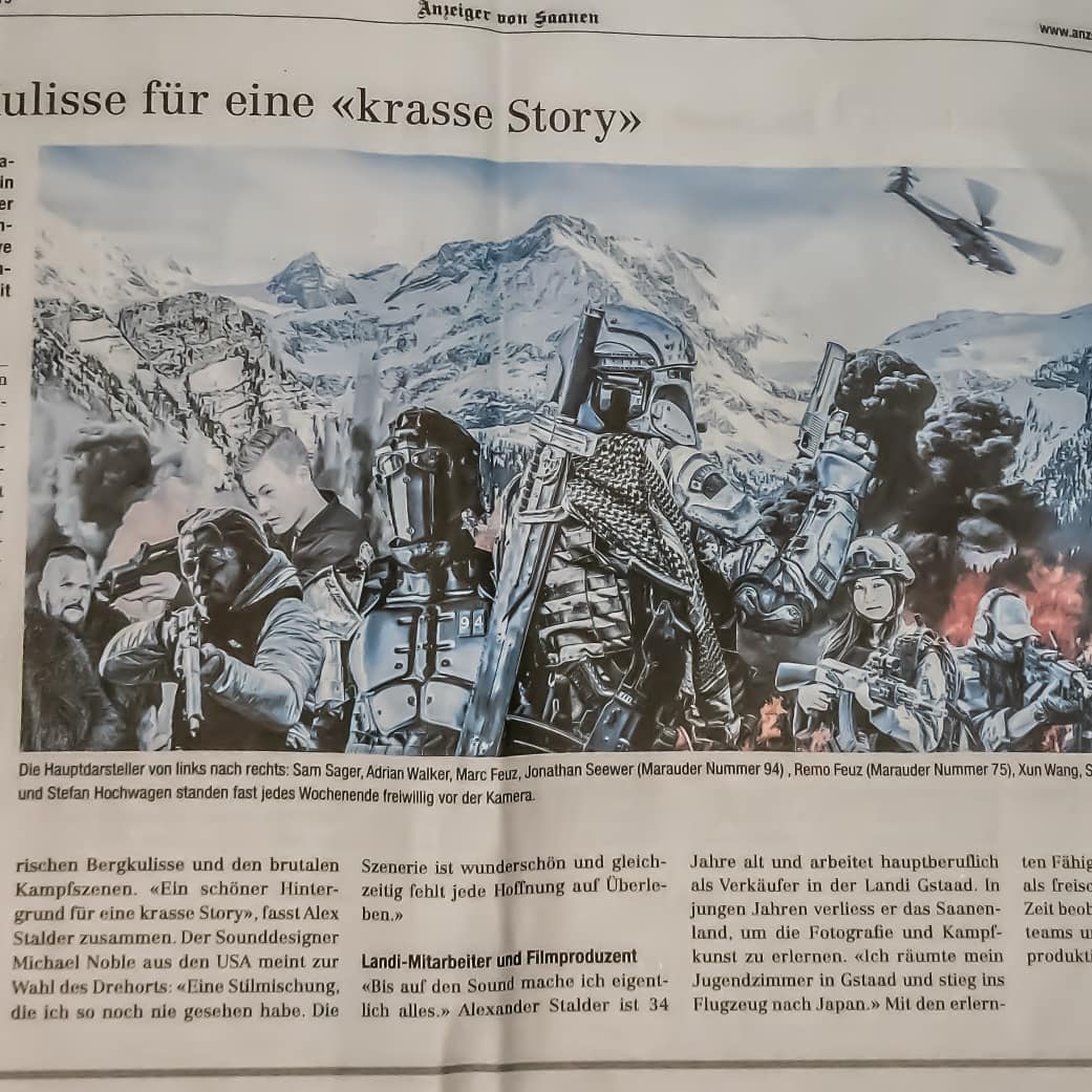 Alexander Stalder Myself And My Upcoming Post Apocalyptic Action Film Made It Into The Newspaper Trailer Om My Profile Switzerland Photography Fotografie Schweiz Filmshoot Goodtimes Gstaad Hollywood Filmmaking Movie
