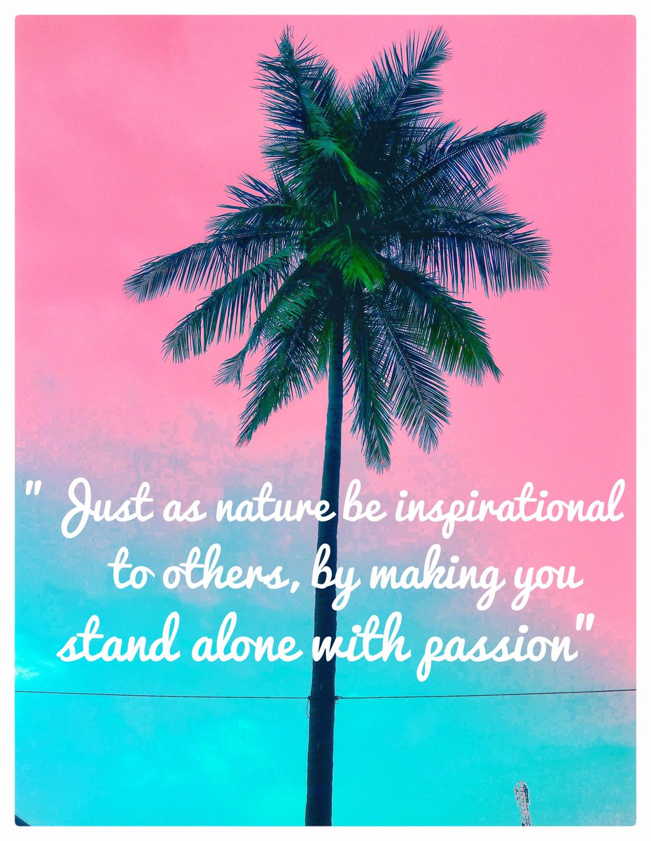 tejasdolas12's tweet photo. "Just as nature be inspirational to others, by making you stand alone with passion"
#TuesdayThoughts #ThoughtOfTheDay #ThoughtForTheDay #quoteoftheday #quotesaboutlife #inspirationalquotes #inspirational #MotivationalQuotes #photography #naturephotography #MotivationMonday https://t.co/czQBfkSohR