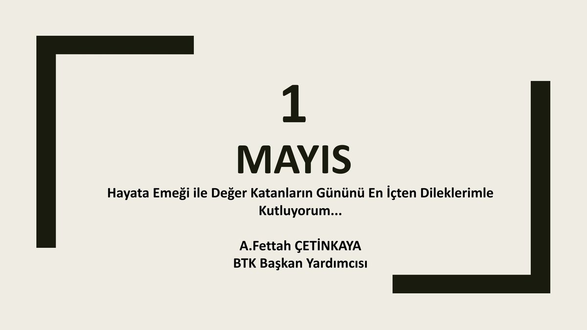 1 Mayıs’ın, anlamına yakışır bir şekilde dostluk ve dayanışma havasında kutlanmasını dileyerek, başta işçi ve emekçiler olmak üzere bütün milletimizin Emek ve Dayanışma Günü'nü kutluyor,
nice haklı yarınlar diliyorum... #1Mayıs