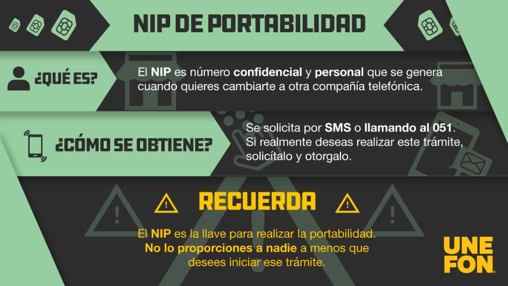 El NIP de portabilidad es confidencial ¡Cuidado! No lo proporciones a nadie, a menos de que quieras iniciar con el trámite.