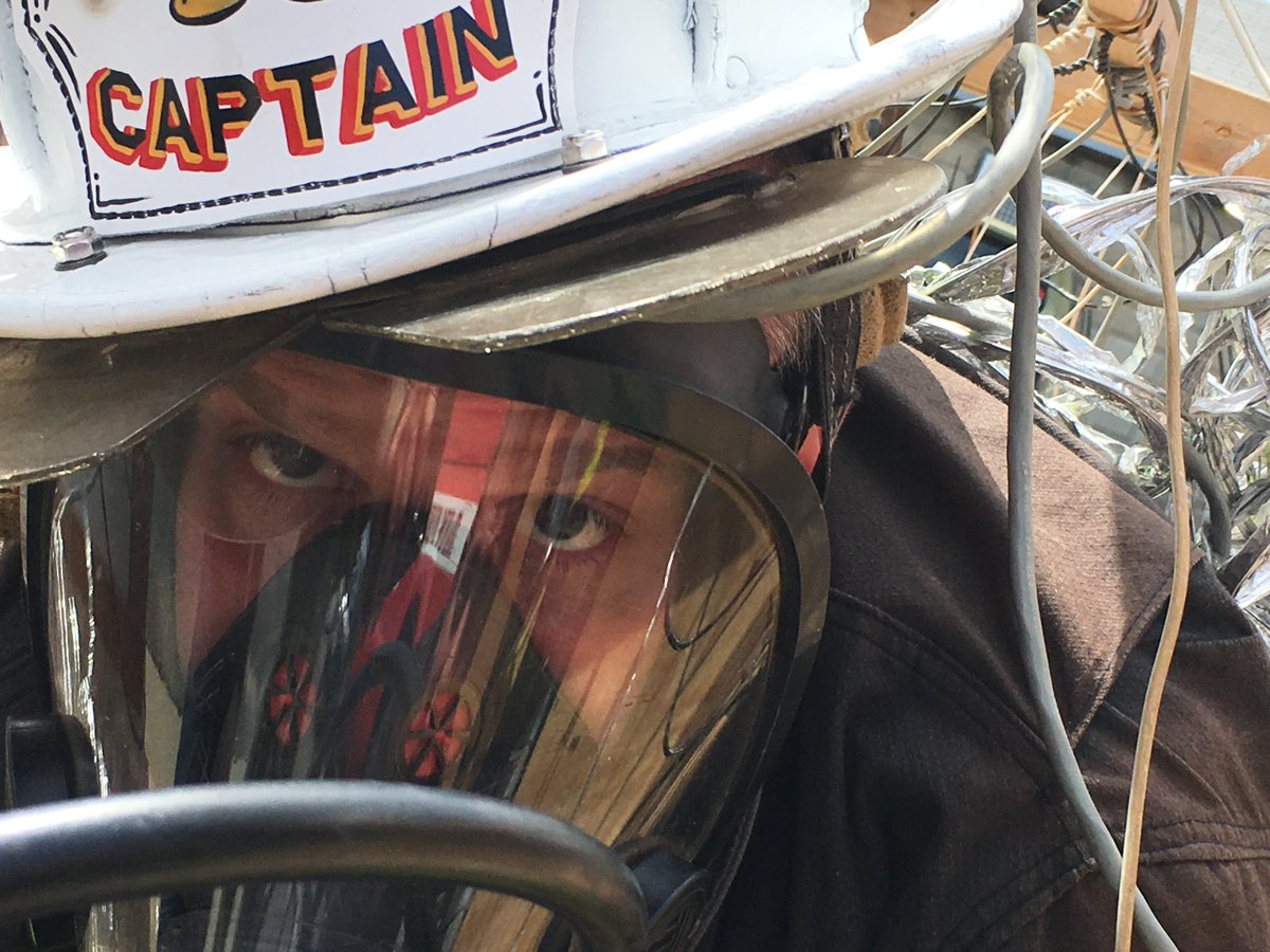 Coming out of the entanglement trainer is Captain McKinnon. Note the wire caught around his helmet, but with proper tecnique and remaining calm he was able to self rescue. 

<a href="/MassDFS/">Massachusetts Department of Fire Services</a> <a href="/firefighternews/">Fire Fighter</a> 

‘Saving Ourselves’ training, Day 2.