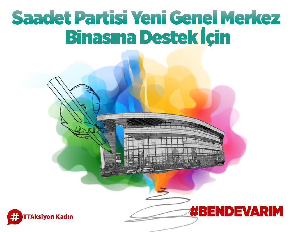 TatsizzTuzsuzz's tweet photo. Saadet Partisi Yeni Genel Merkez Binasına Destek İçin #BendeVarım @MustafaKurdas Sen De Var Mısın? https://t.co/1cDTH1A1cB