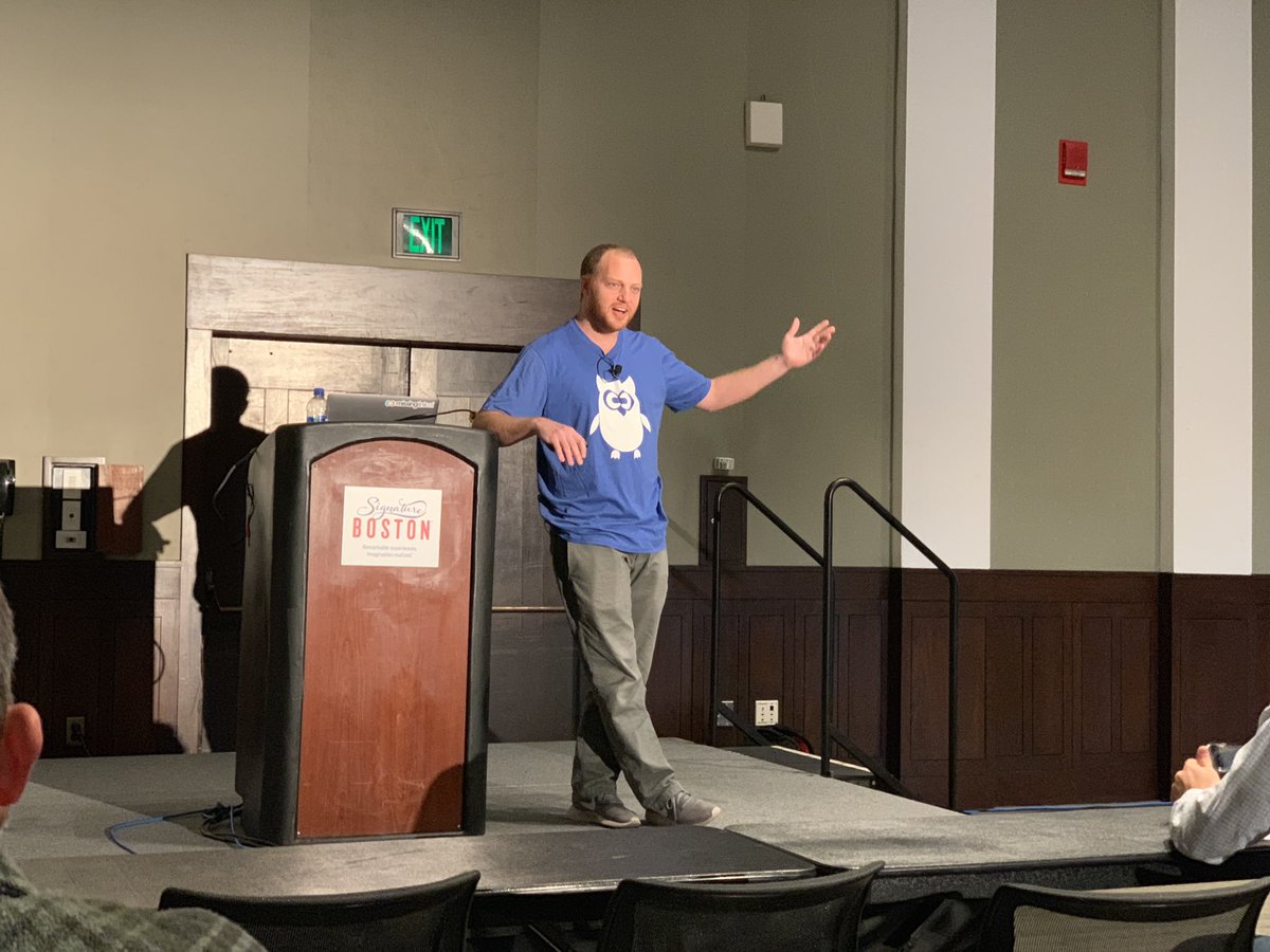 missinglinkai's tweet image. Our own, @ubershmekel, on stage at #ODSCEast talking about #DeepOps: Building an AI-first Company. #miasinglinkai