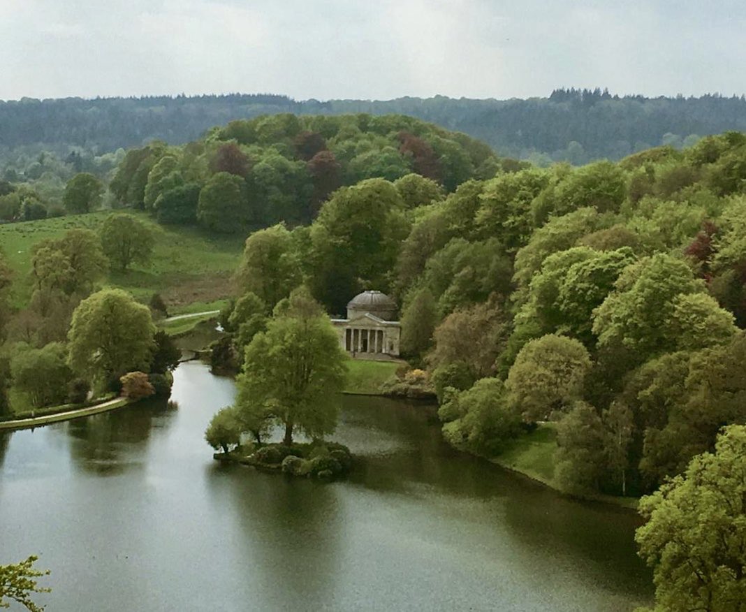 Today’s ‘office shot’ from Stourhead by ⁦<a href="/The_TreeGuy/">The Tree Guy</a>⁩ from the top of one of our old majestic Lime trees. ⁦<a href="/BBCWiltshire/">BBC Wiltshire</a>⁩ ⁦<a href="/VisitWiltshire/">VisitWiltshire</a>⁩ ⁦<a href="/NTSouthWest/">National Trust South West</a>⁩ ⁦<a href="/ntstourhead/">Stourhead</a>⁩