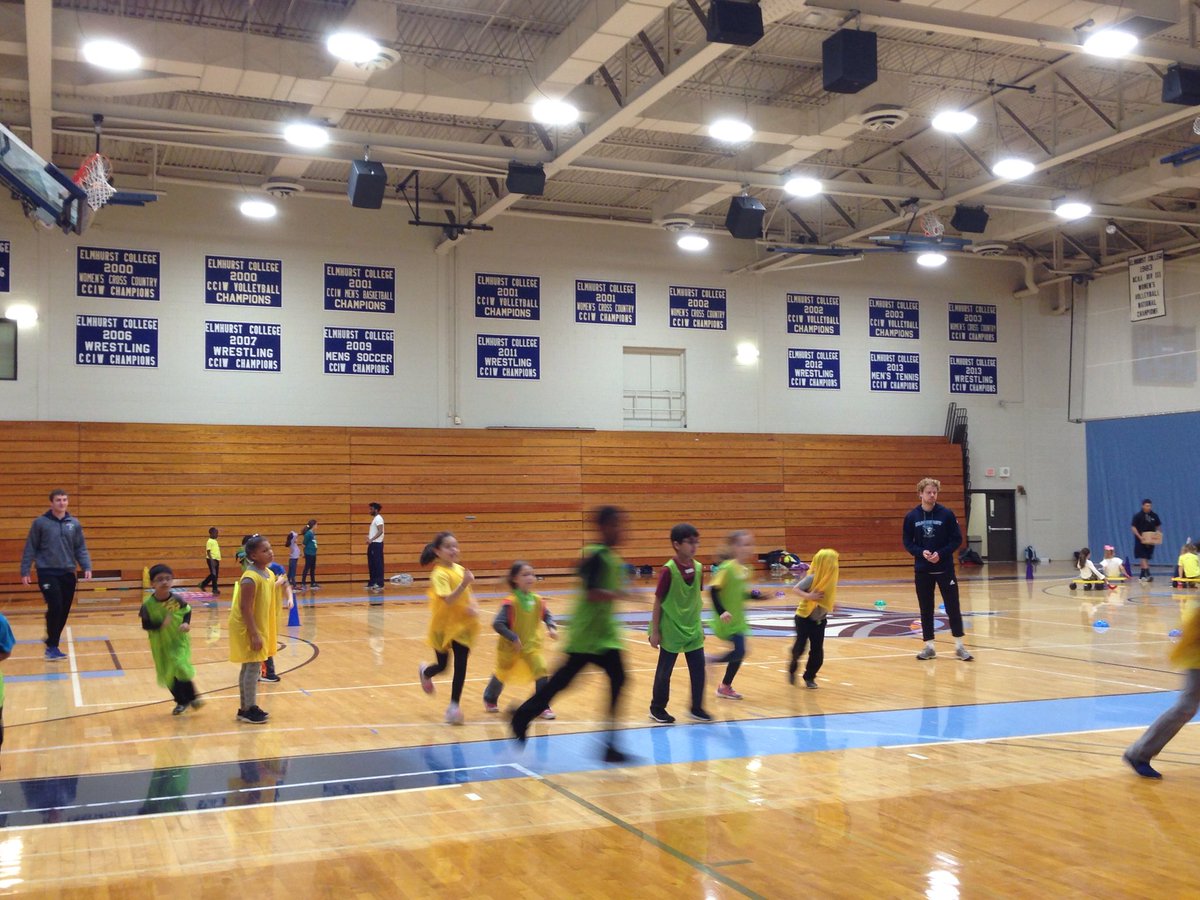3rd_Mrs_Miller's tweet photo. Having tons of fun at Elmhurst College learning about games played all over the world #d60learns https://t.co/0ANKJMPgke