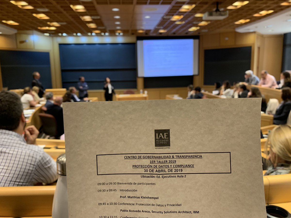 julitorcello's tweet photo. Excelente taller sobre “Protección de Datos y Compliance” en el Centro de Gobernabilidad y Transparencia @TransparencIAE @IAE_Austral 
#Compliance #dataprivacy #DataProtection https://t.co/uoW2HmF7Qb