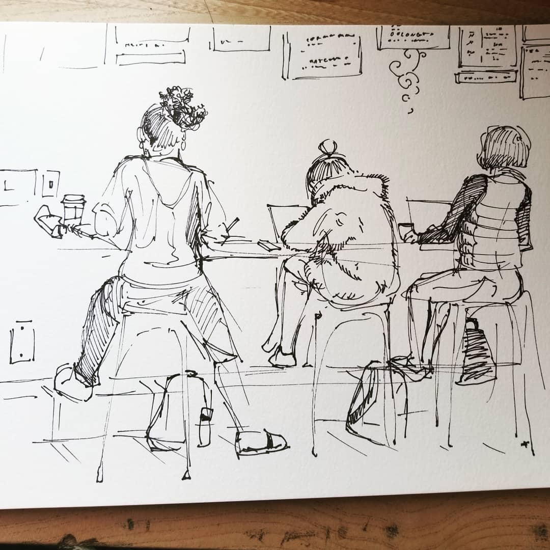 Tea shop drawin 