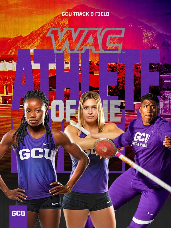 GCU Track & Field + Cross Country (@gcu_trackxc) on Twitter photo 3️⃣ Lopes taking home WAC Athlete of the Week honors!
<a href="/Jorden_Okyere/">Jorden Okyere</a> - school record in discus
Knowledge Omovoh - #1 in WAC in 400m
Madelyn Lundberg - #1 in WAC in pole vault
#LopesUp 3️⃣ Lopes taking home WAC Athlete of the Week honors!
<a href="/Jorden_Okyere/">Jorden Okyere</a> - school record in discus
Knowledge Omovoh - #1 in WAC in 400m
Madelyn Lundberg - #1 in WAC in pole vault
#LopesUp