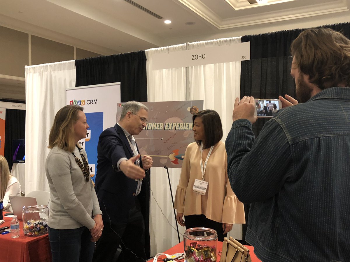 BrentLeary's tweet image. .@zoho’s @sandraklo interviews   @pgreenbe and @lnfrance  at #CRMEvolution